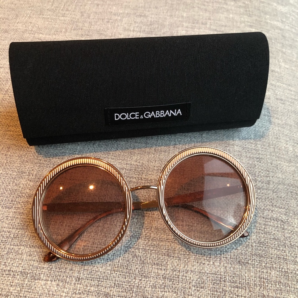 Dolce & Gabbana Grosgrain Round Sunglasses